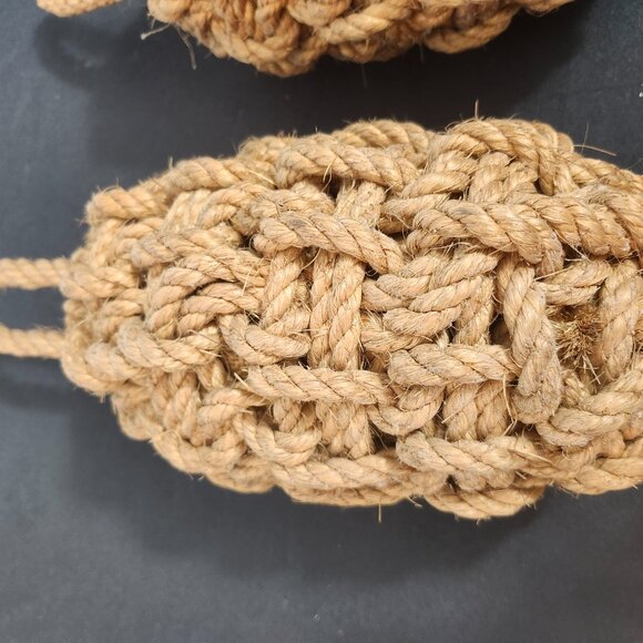 Vintage Nautical Rope Fender Knot Buoy, Set of 2 - Picture 3 of 6